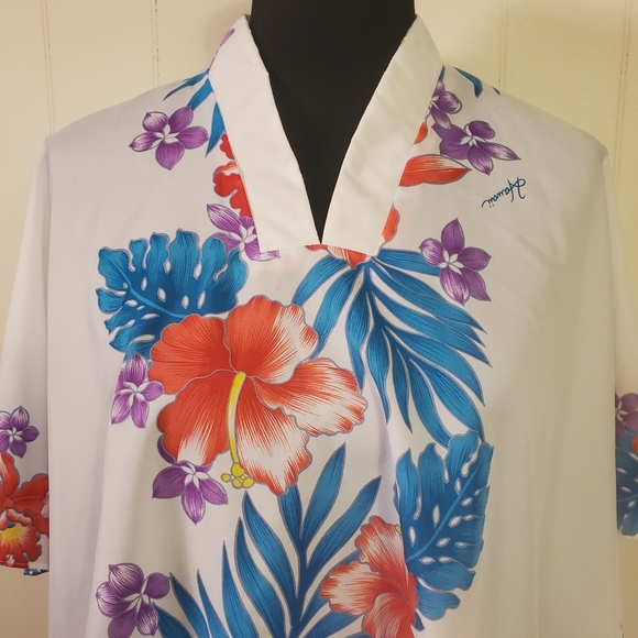 Vintage 80's Kalena of Hawaii Woman's Pullover Flutter Sleeve Top OS - Picture 2 of 7